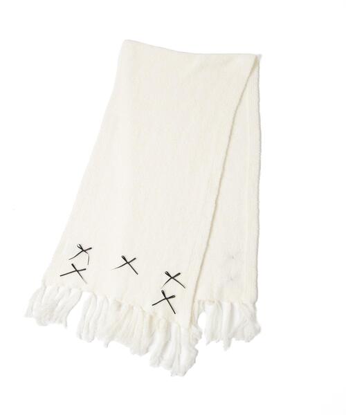 WEGO（ウィゴー）の「WEGO/リボン付きニットストール（マフラー・レディース・ライトグレー/ライトピンク/ホワイト・FREE）」の11枚目の写真