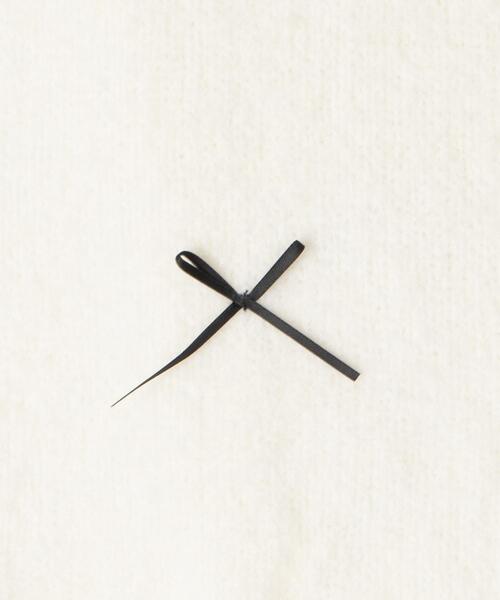 WEGO（ウィゴー）の「WEGO/リボン付きニットストール（マフラー・レディース・ライトグレー/ライトピンク/ホワイト・FREE）」の5枚目の写真