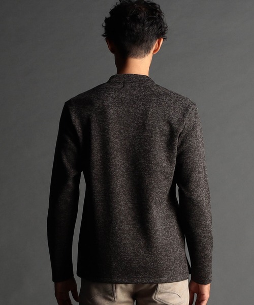 NICOLE CLUB FOR MEN(ニコルクラブフォーメン)の「メランジボンディング ドレスVネックプルオーバー(Tシャツ/カットソー・メンズ・ネイビー/ブラック/ライトグレー・MEDIUM/LARGE/X-LARGE)」の8枚目の写真