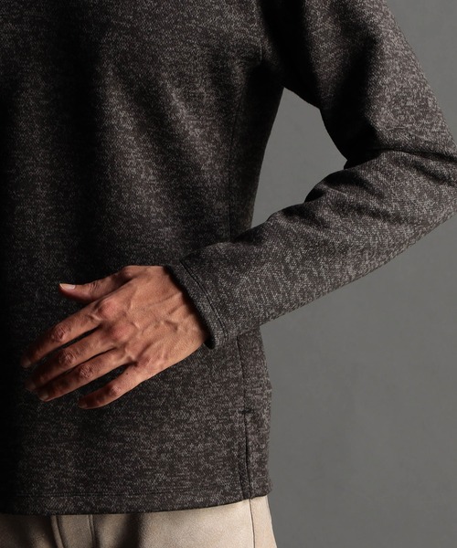 NICOLE CLUB FOR MEN(ニコルクラブフォーメン)の「メランジボンディング ドレスVネックプルオーバー(Tシャツ/カットソー・メンズ・ネイビー/ブラック/ライトグレー・MEDIUM/LARGE/X-LARGE)」の11枚目の写真