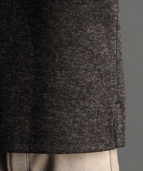 NICOLE CLUB FOR MEN(ニコルクラブフォーメン)の「メランジボンディング ドレスVネックプルオーバー(Tシャツ/カットソー・メンズ・ネイビー/ブラック/ライトグレー・MEDIUM/LARGE/X-LARGE)」の12枚目の写真