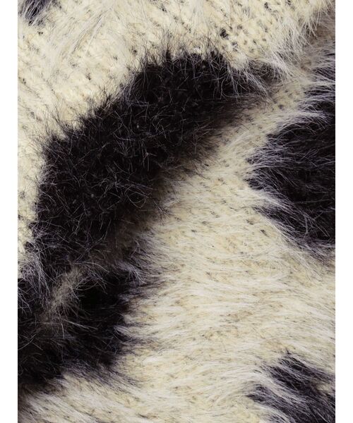 GYDA（ジェイダ）の「レオパードショートシャギーニットトップス（ニット/セーター・レディース・アイボリー/チャコールグレー/ベージュ・FREE）」の17枚目の写真