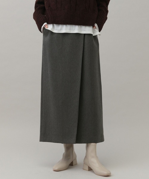 GLOBAL WORK(グローバルワーク)の「MATINEE LINE/ウールライクストレッチスカート/152742(スカート・レディース・チャコール/グレー系その他/ブラウン系その他・LARGE/MEDIUM)」の7枚目の写真
