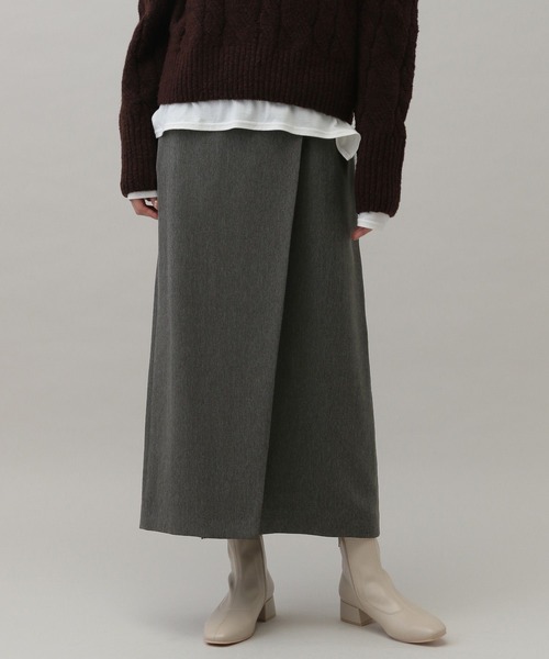 GLOBAL WORK(グローバルワーク)の「MATINEE LINE/ウールライクストレッチスカート/152742(スカート・レディース・チャコール/グレー系その他/ブラウン系その他・LARGE/MEDIUM)」の8枚目の写真