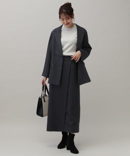 GLOBAL WORK(グローバルワーク)の「MATINEE LINE/ウールライクストレッチスカート/152742(スカート・レディース・チャコール/グレー系その他/ブラウン系その他・LARGE/MEDIUM)」の9枚目の写真