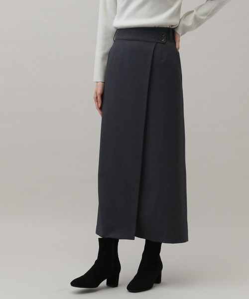 GLOBAL WORK(グローバルワーク)の「MATINEE LINE/ウールライクストレッチスカート/152742(スカート・レディース・チャコール/グレー系その他/ブラウン系その他・LARGE/MEDIUM)」の12枚目の写真