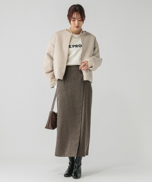 GLOBAL WORK(グローバルワーク)の「MATINEE LINE/ウールライクストレッチスカート/152742(スカート・レディース・チャコール/グレー系その他/ブラウン系その他・LARGE/MEDIUM)」の13枚目の写真