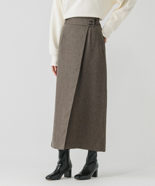 GLOBAL WORK(グローバルワーク)の「MATINEE LINE/ウールライクストレッチスカート/152742(スカート・レディース・チャコール/グレー系その他/ブラウン系その他・LARGE/MEDIUM)」の16枚目の写真