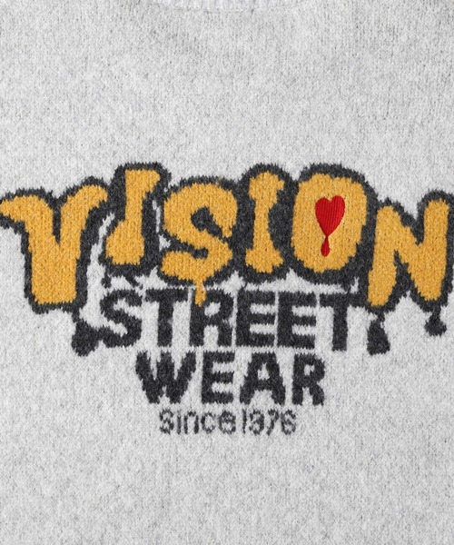 Right-on(ライトオン)の「【VISION STREET WEAR】ダブルジャカードニット(ニット/セーター・メンズ・ブラック/ホワイト・M/L/XL)」の5枚目の写真