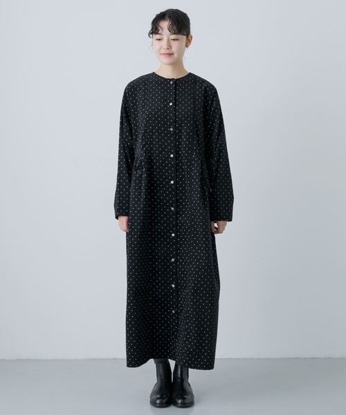 かぐれ　細コーデュロイ　水玉ワンピース 楽天市場】ドットコーデュロイワンピース／かぐれ（kagure