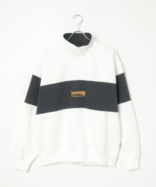 THRASHER（スラッシャー）の「THRASHER スラッシャー ハーフジップ（スウェット・メンズ・ホワイト/ネイビー/グレー/ブラック・M/L）」の16枚目の写真