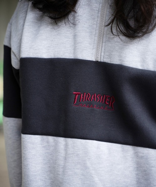 THRASHER（スラッシャー）の「THRASHER スラッシャー ハーフジップ（スウェット・メンズ・ホワイト/ネイビー/グレー/ブラック・M/L）」の11枚目の写真