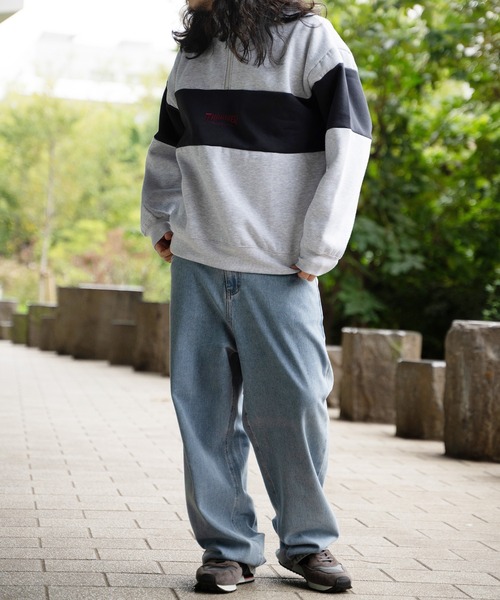 THRASHER（スラッシャー）の「THRASHER スラッシャー ハーフジップ（スウェット・メンズ・ホワイト/ネイビー/グレー/ブラック・M/L）」の8枚目の写真