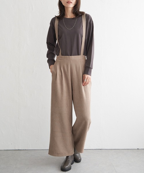 ikka(イッカ)の「サス付きワイドパンツ(その他パンツ・レディース・グレー/ブラック/ベージュ・S/M/L)」の7枚目の写真