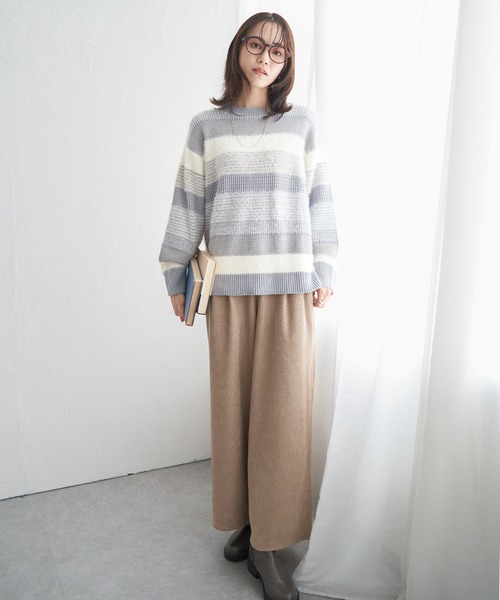 ikka(イッカ)の「サス付きワイドパンツ(その他パンツ・レディース・グレー/ブラック/ベージュ・S/M/L)」の9枚目の写真