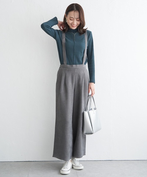 ikka(イッカ)の「サス付きワイドパンツ(その他パンツ・レディース・グレー/ブラック/ベージュ・S/M/L)」の11枚目の写真