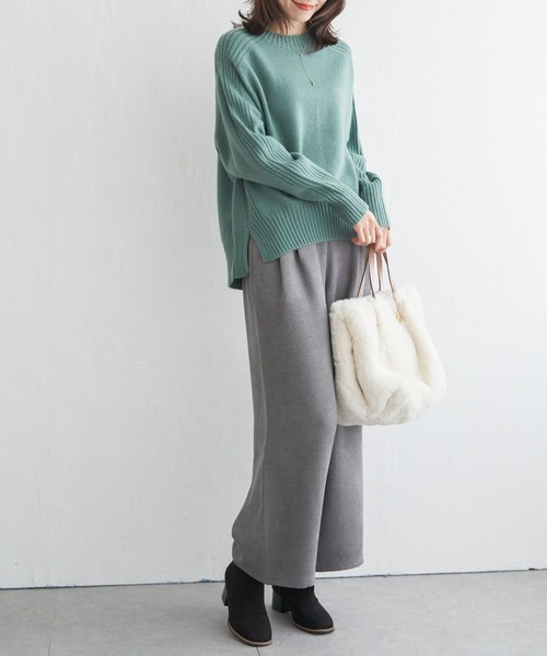 ikka(イッカ)の「サス付きワイドパンツ(その他パンツ・レディース・グレー/ブラック/ベージュ・S/M/L)」の12枚目の写真