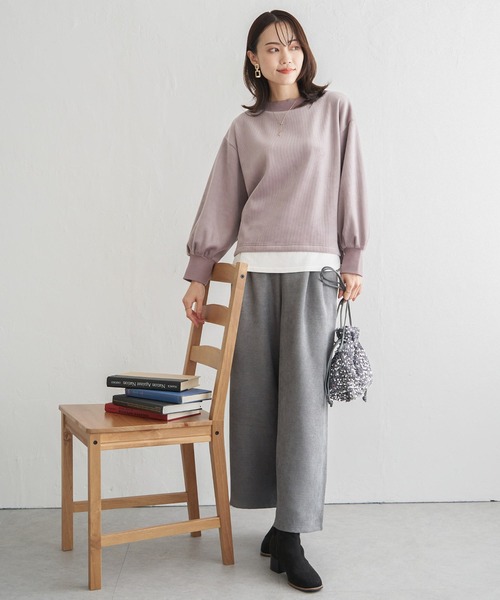 ikka(イッカ)の「サス付きワイドパンツ(その他パンツ・レディース・グレー/ブラック/ベージュ・S/M/L)」の13枚目の写真