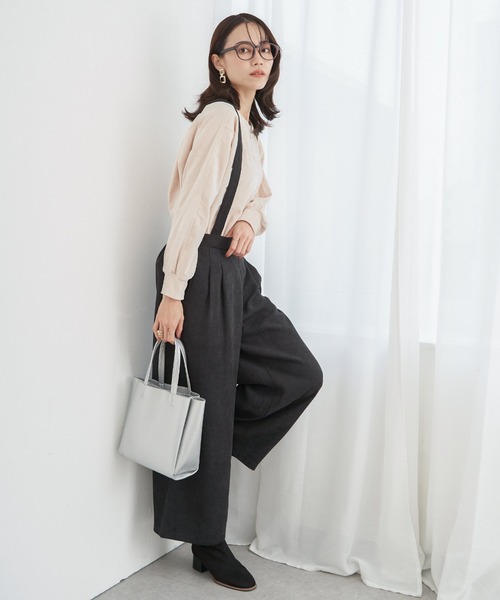 ikka(イッカ)の「サス付きワイドパンツ(その他パンツ・レディース・グレー/ブラック/ベージュ・S/M/L)」の16枚目の写真