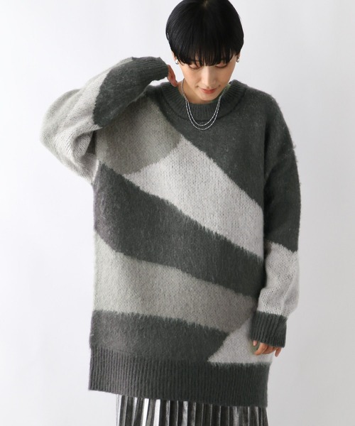 LEPSIM（レプシィム）の「ニュアンス柄ニットチュニック　240859（チュニック・レディース・ライトブルー/ライトピンク/チャコールグレー・FREE）」の2枚目の写真