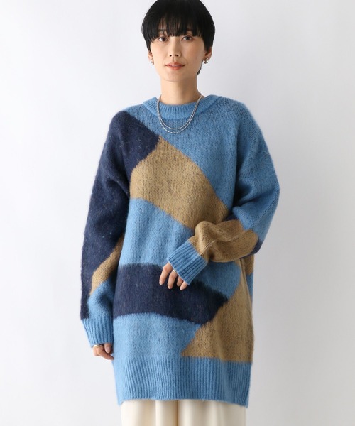 LEPSIM（レプシィム）の「ニュアンス柄ニットチュニック　240859（チュニック・レディース・ライトブルー/ライトピンク/チャコールグレー・FREE）」の3枚目の写真