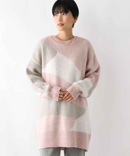 LEPSIM（レプシィム）の「ニュアンス柄ニットチュニック　240859（チュニック・レディース・ライトブルー/ライトピンク/チャコールグレー・FREE）」の10枚目の写真