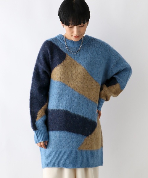 LEPSIM（レプシィム）の「ニュアンス柄ニットチュニック　240859（チュニック・レディース・ライトブルー/ライトピンク/チャコールグレー・FREE）」の14枚目の写真