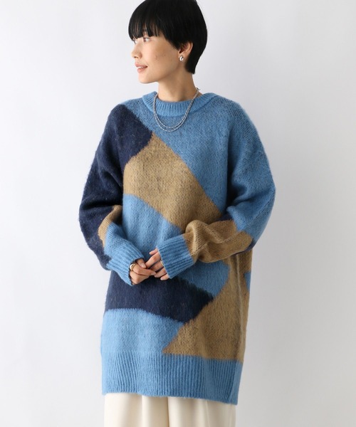 LEPSIM（レプシィム）の「ニュアンス柄ニットチュニック　240859（チュニック・レディース・ライトブルー/ライトピンク/チャコールグレー・FREE）」の15枚目の写真