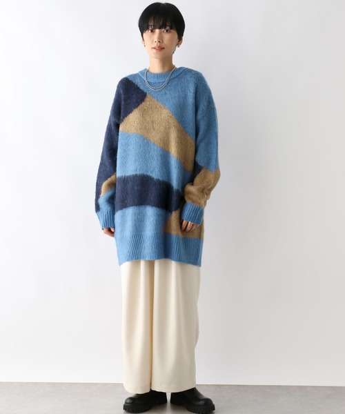 LEPSIM（レプシィム）の「ニュアンス柄ニットチュニック　240859（チュニック・レディース・ライトブルー/ライトピンク/チャコールグレー・FREE）」の16枚目の写真