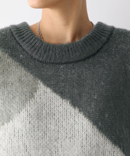 セール】ニュアンス柄ニットチュニック 240859（チュニック