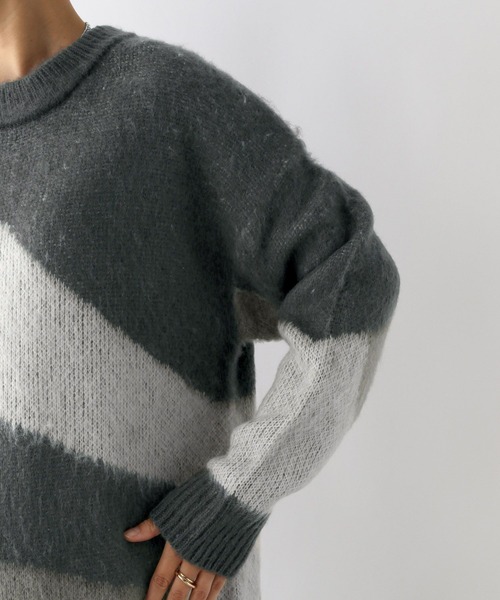 LEPSIM（レプシィム）の「ニュアンス柄ニットチュニック　240859（チュニック・レディース・ライトブルー/ライトピンク/チャコールグレー・FREE）」の22枚目の写真