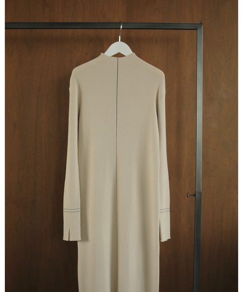 anuke（アンヌーク）の「Line Knit Onepiece（ワンピース・レディース・アイボリー/ボルドー・36inch/38inch）」の17枚目の写真