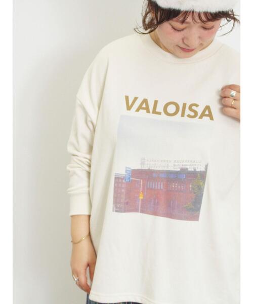 Samansa Mos2(サマンサ モスモス)の「ミニ裏毛転写プリントカットソー(Tシャツ/カットソー・レディース・グレー/オフホワイト/チャコールグレー/ミント・F)」の2枚目の写真