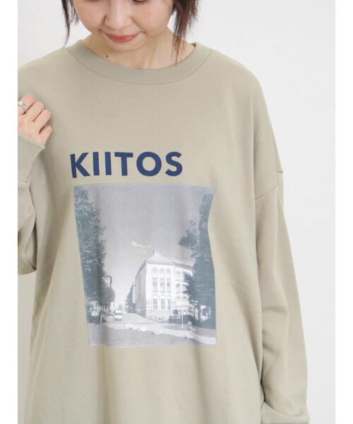 Samansa Mos2(サマンサ モスモス)の「ミニ裏毛転写プリントカットソー(Tシャツ/カットソー・レディース・グレー/オフホワイト/チャコールグレー/ミント・F)」の4枚目の写真