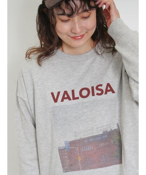 Samansa Mos2(サマンサ モスモス)の「ミニ裏毛転写プリントカットソー(Tシャツ/カットソー・レディース・グレー/オフホワイト/チャコールグレー/ミント・F)」の12枚目の写真