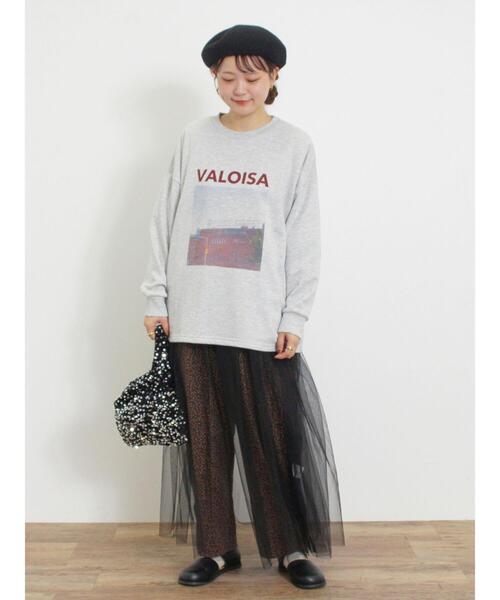 Samansa Mos2(サマンサ モスモス)の「ミニ裏毛転写プリントカットソー(Tシャツ/カットソー・レディース・グレー/オフホワイト/チャコールグレー/ミント・F)」の22枚目の写真