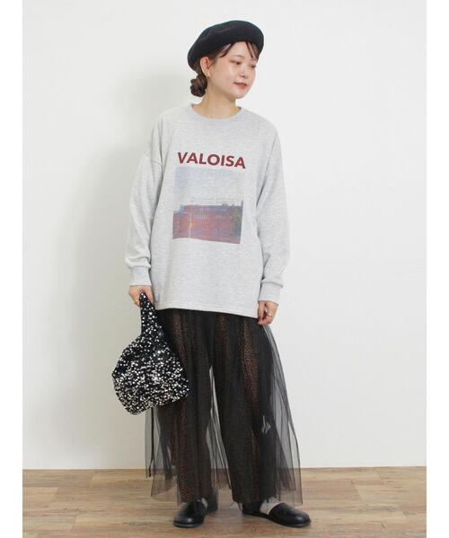 Samansa Mos2(サマンサ モスモス)の「ミニ裏毛転写プリントカットソー(Tシャツ/カットソー・レディース・グレー/オフホワイト/チャコールグレー/ミント・F)」の21枚目の写真