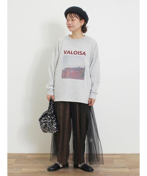Samansa Mos2(サマンサ モスモス)の「ミニ裏毛転写プリントカットソー(Tシャツ/カットソー・レディース・グレー/オフホワイト/チャコールグレー/ミント・F)」の20枚目の写真