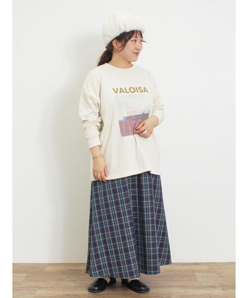 Samansa Mos2(サマンサ モスモス)の「ミニ裏毛転写プリントカットソー(Tシャツ/カットソー・レディース・グレー/オフホワイト/チャコールグレー/ミント・F)」の16枚目の写真
