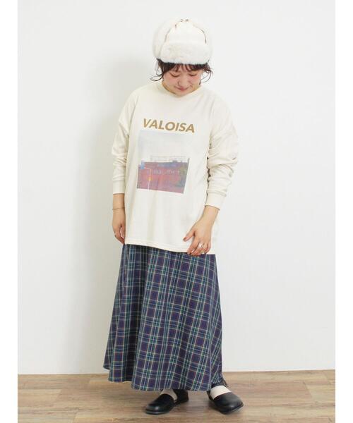 Samansa Mos2(サマンサ モスモス)の「ミニ裏毛転写プリントカットソー(Tシャツ/カットソー・レディース・グレー/オフホワイト/チャコールグレー/ミント・F)」の15枚目の写真