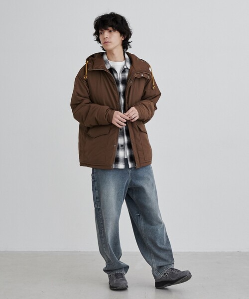 coen（コーエン）の「タスランナイロンマウンテンパーカー（マウンテンパーカー・メンズ・ブラック/ブラウン/ライム・L/M）」の22枚目の写真