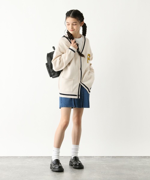 GLOBAL WORK（グローバルワーク）の「FILA/コラボワッペンカーディガン/252062（カーディガン/ボレロ・キッズ・アイボリー/ネイビー・130cm/140cm/150cm/160cm/170cm）」の9枚目の写真