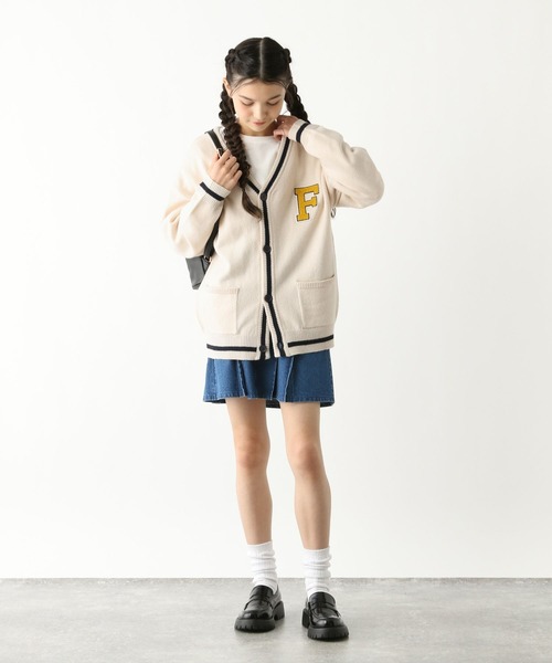 GLOBAL WORK（グローバルワーク）の「FILA/コラボワッペンカーディガン/252062（カーディガン/ボレロ・キッズ・アイボリー/ネイビー・130cm/140cm/150cm/160cm/170cm）」の8枚目の写真