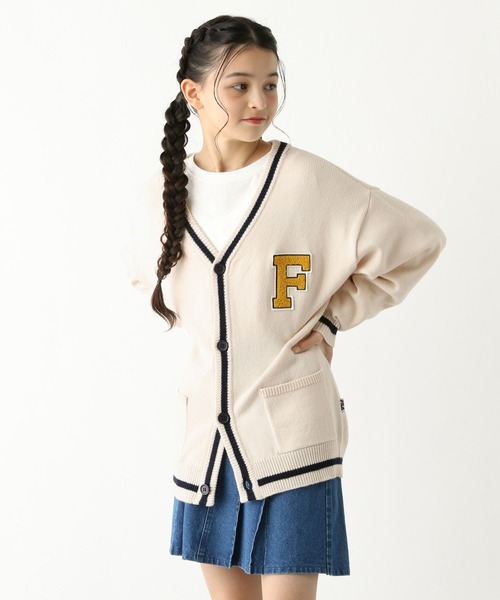 GLOBAL WORK（グローバルワーク）の「FILA/コラボワッペンカーディガン/252062（カーディガン/ボレロ・キッズ・アイボリー/ネイビー・130cm/140cm/150cm/160cm/170cm）」の6枚目の写真