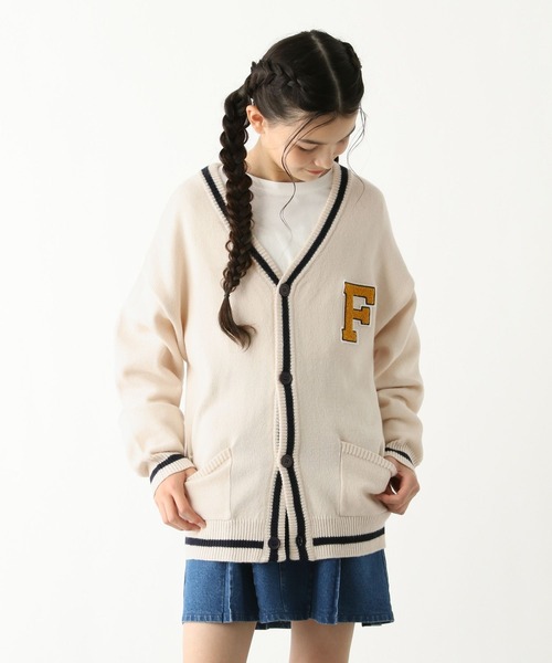 GLOBAL WORK（グローバルワーク）の「FILA/コラボワッペンカーディガン/252062（カーディガン/ボレロ・キッズ・アイボリー/ネイビー・130cm/140cm/150cm/160cm/170cm）」の5枚目の写真