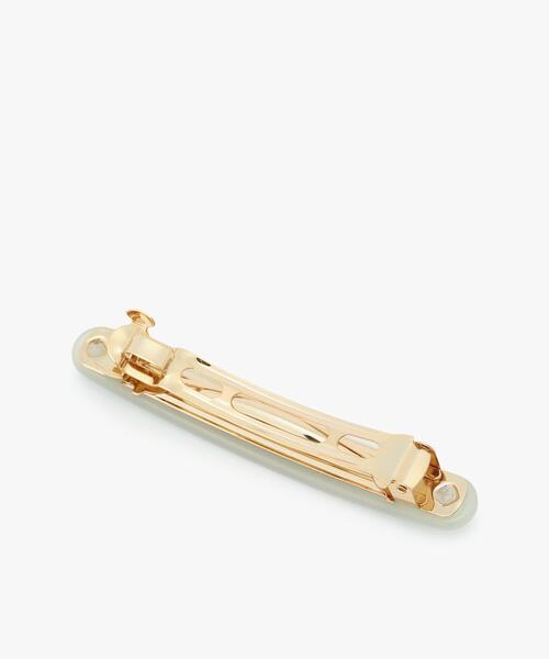 To b. by agnes b.（トゥービーバイアニエスベー）の「ロゴ ヘアバレッタ（その他ヘアアクセサリー・レディース・グリーン・FREE）」の2枚目の写真