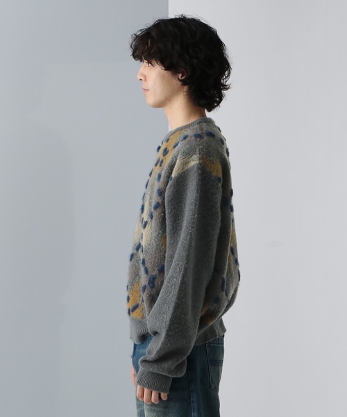 HARE（ハレ）の「アーガイルステッチニットプルオーバー(HARE)（ニット/セーター・メンズ・グレー/ブラック・FREE）」の19枚目の写真