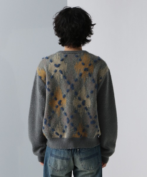 HARE（ハレ）の「アーガイルステッチニットプルオーバー(HARE)（ニット/セーター・メンズ・グレー/ブラック・FREE）」の18枚目の写真