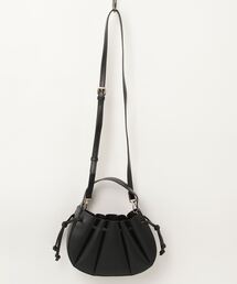 【HIKA】フェイクレザーギャザーショルダーBAG