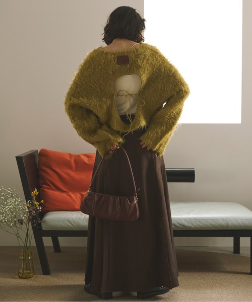 loin nuit(ロワンニュイ)の「west slit pleats skirt/ウエストスリットプリーツスカート(スカート・レディース・グレー/ブラウン・SMALL/MEDIUM)」の10枚目の写真